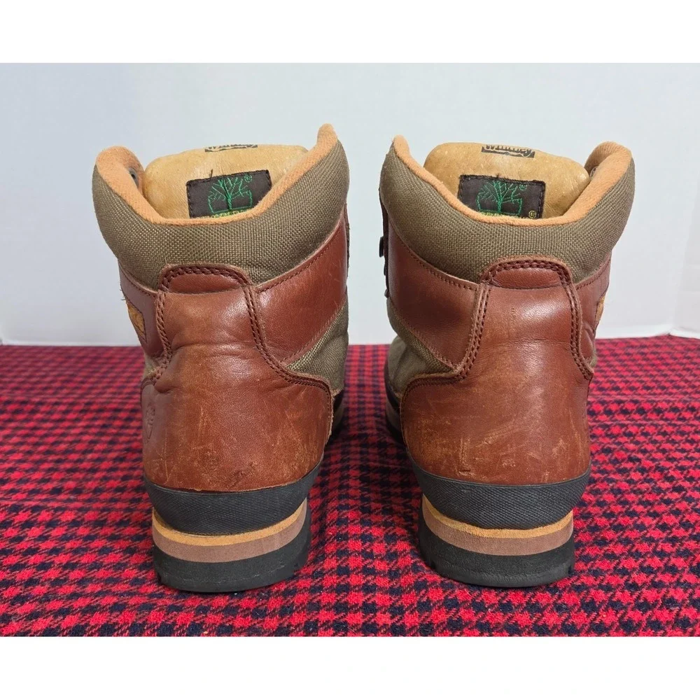 Timberland Womens Hiking Boots 8M Brown Leather Gore Tex Euro Hiker Ankle 90365